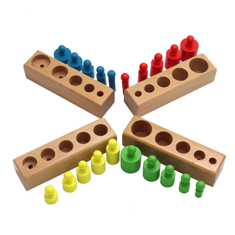 Jeux d'aprentissage Montessori cylindre