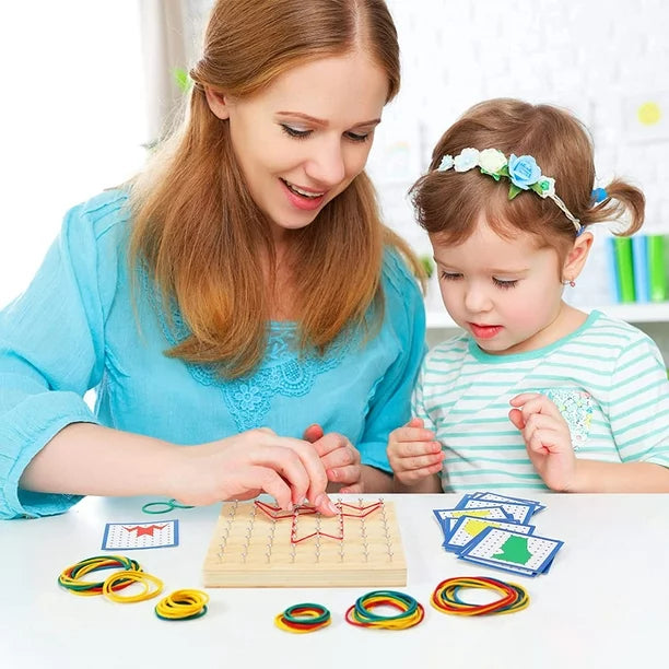 Géoboard en bois Montessori