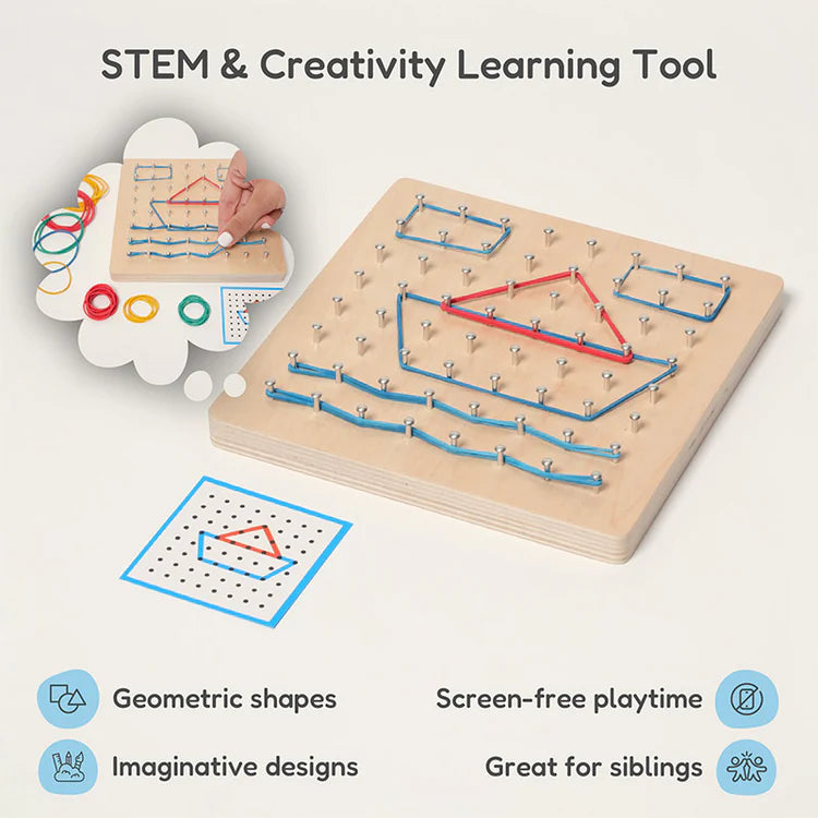 Géoboard en bois Montessori