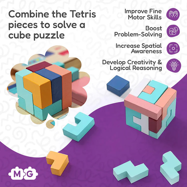 Tetris en bois Montessori