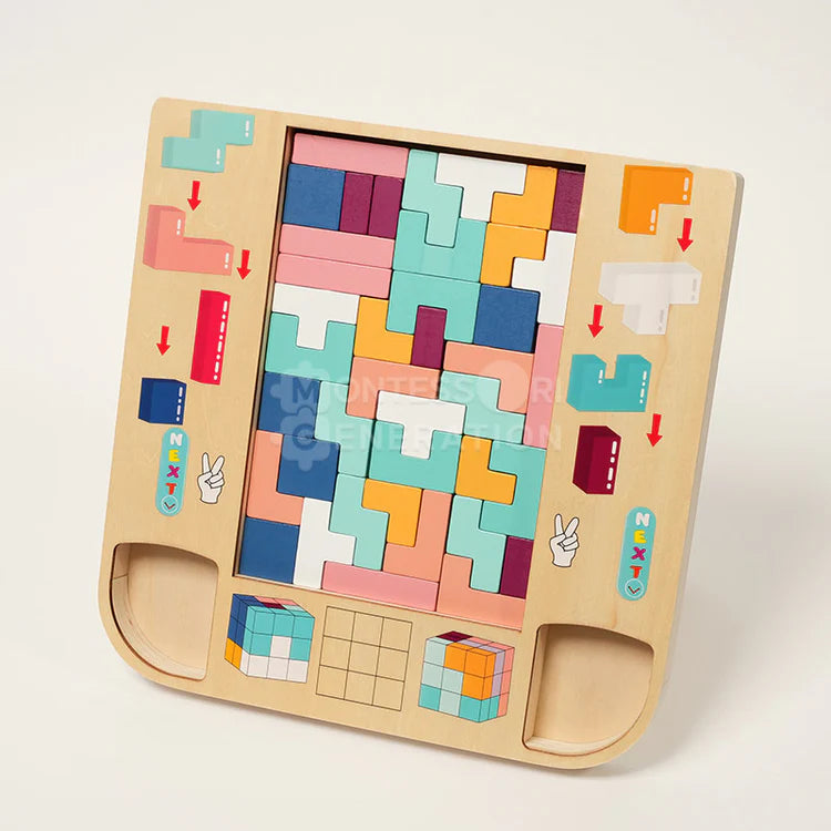 Tetris en bois Montessori