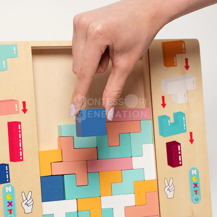 Tetris en bois Montessori